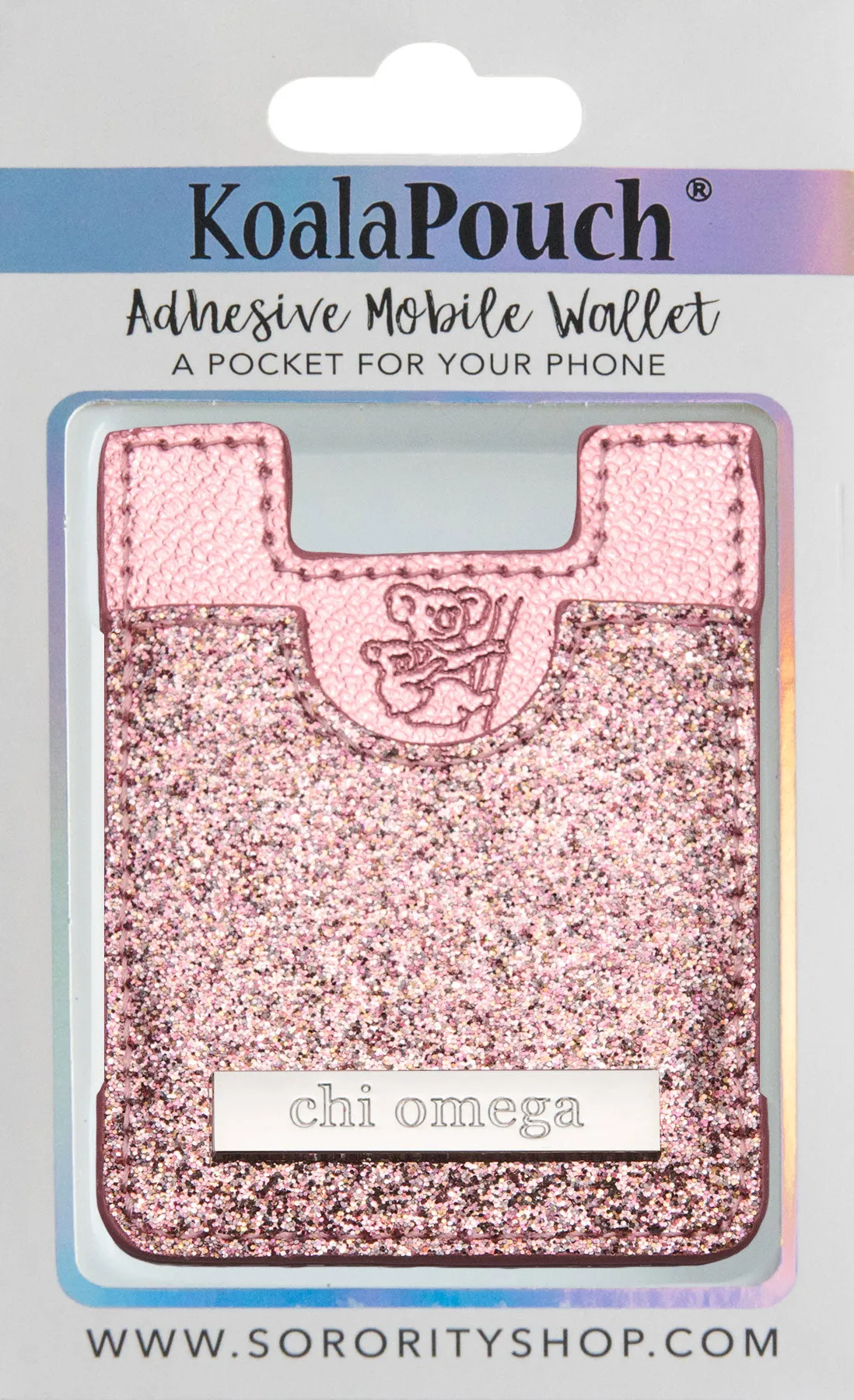 Chi Omega Glitter Koala Pouch