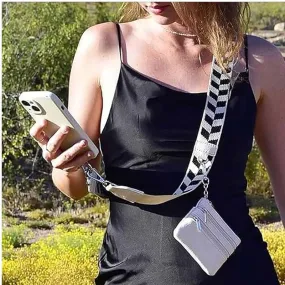 Clip and Go Phone Strap with Zippered Pouch and Crossbody Wallet