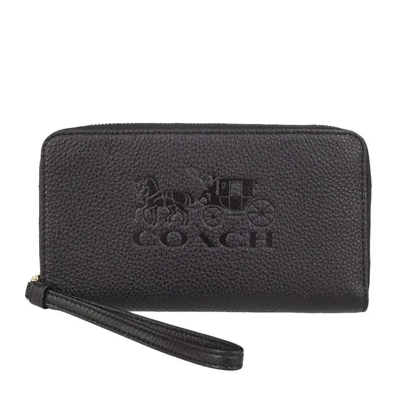 C.O.A.C.H Large Phone Wallet In Black