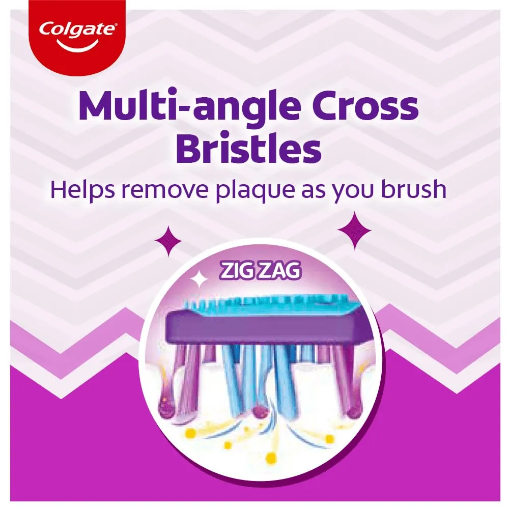 Colgate ZigZag Anti-Bacterial Toothbrush - Soft (Pack of 3)