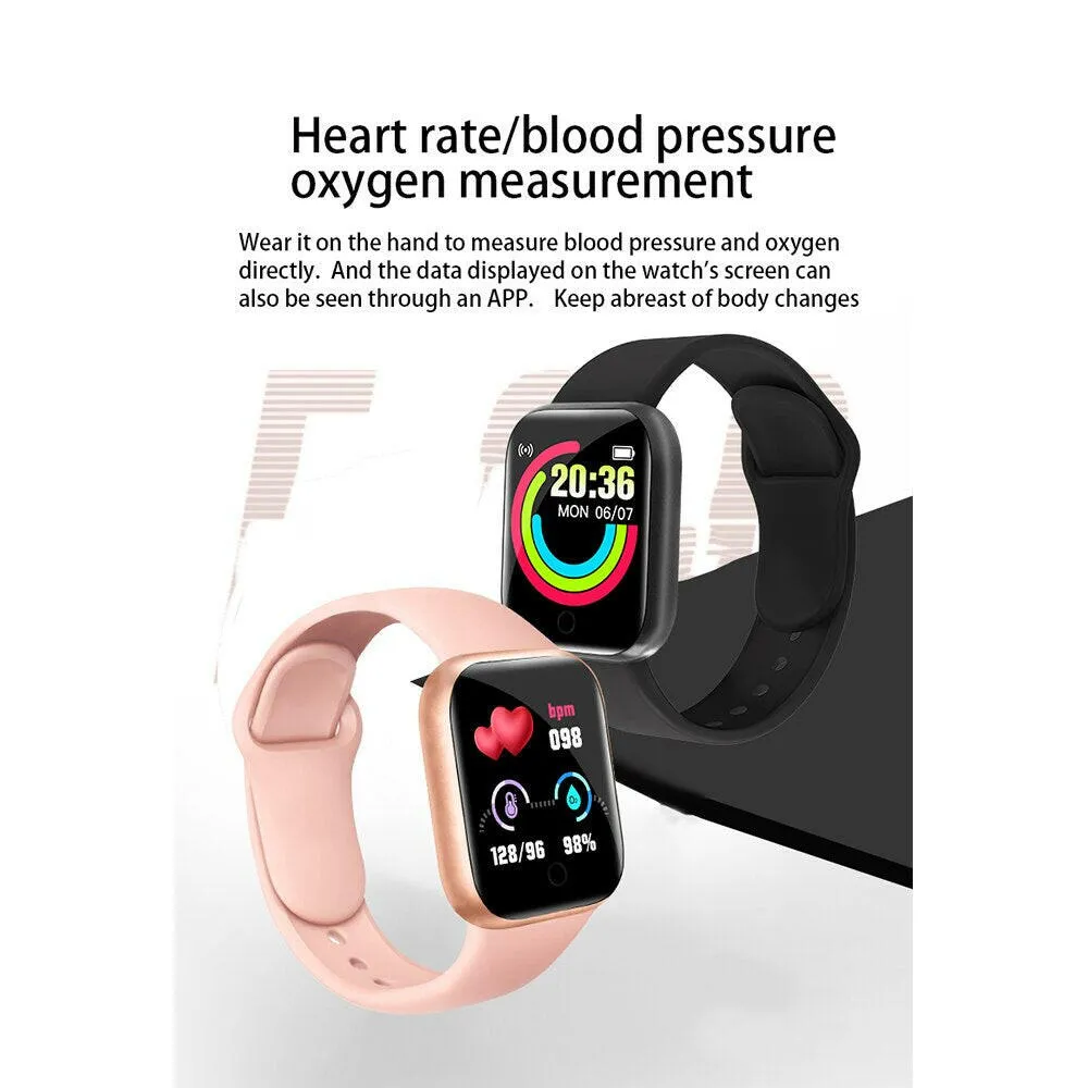 Cycling Sport Fitness Tracker Y68 Smart Watch Blood Pressure Heart Rate Multi-Function Reminder Sleep Monitor Android IOS Kid