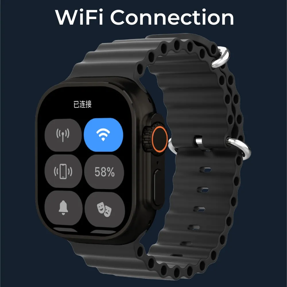 DaTeoy Hello Watch 4 Plus 4G Android Smart Watch Dual System (Bluetooth/4G Network) - SIM Card WIFI 2.04" AMOLED Screen Fitness Tarcker App Download