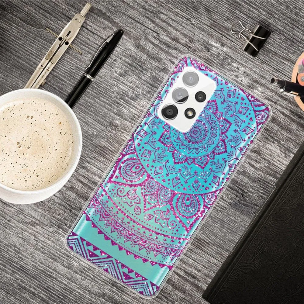 Deco Samsung Galaxy A53 5G case - Purple Mandala Glitter