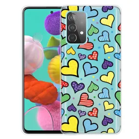 Deco Samsung Galaxy A73 case - Colorful Hearts