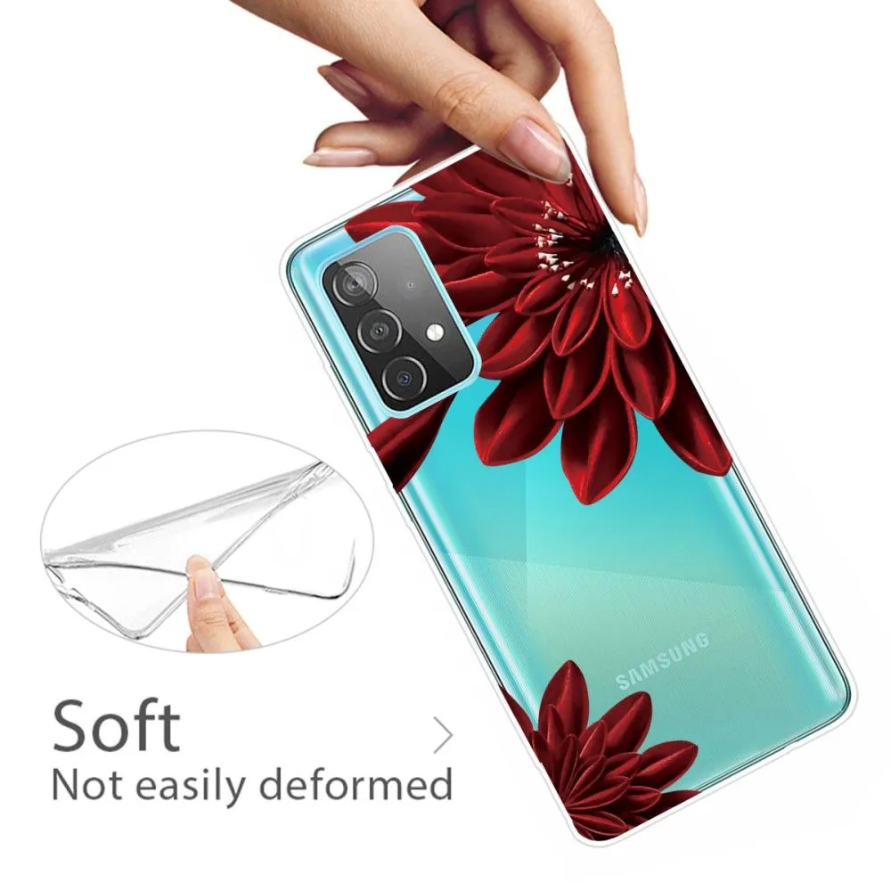 Deco Samsung Galaxy A73 case - Red Flower