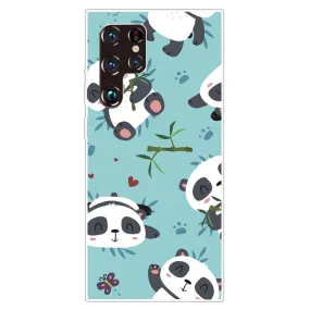 Deco Samsung Galaxy S22 Ultra case - Panda and Bamboo