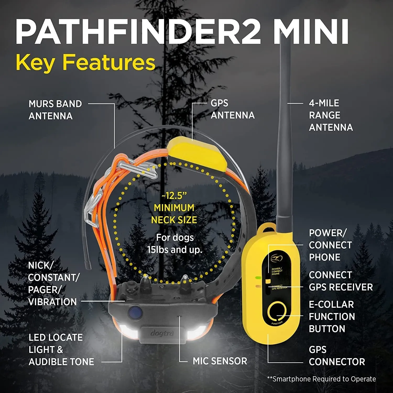 Dogtra PATHFINDER2 MINI Additional GPS Dog Tracking Collar - Orange