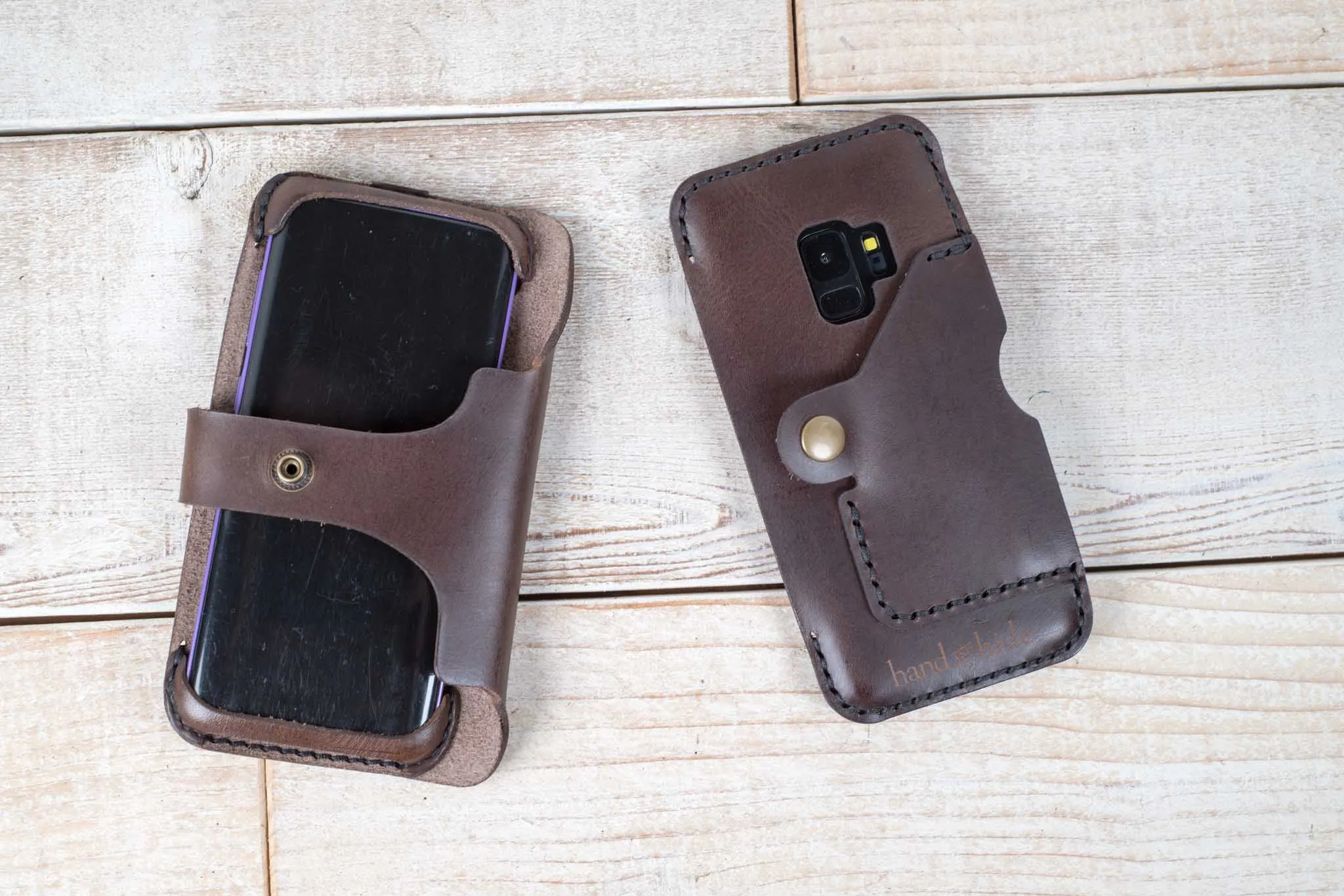 Dual Galaxy S9 & Galaxy S8 Leather Phone Case | Dark Chocolate