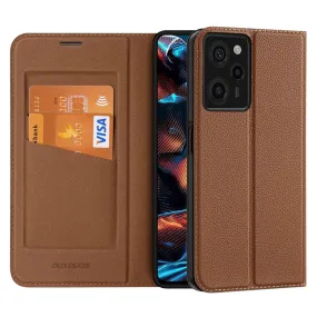 DUX DUCIS Skin X2 Tough Rugged Flip Wallet Case for Xiaomi Redmi Note 12 Pro 5G / Poco X5 Pro 5G - Brown