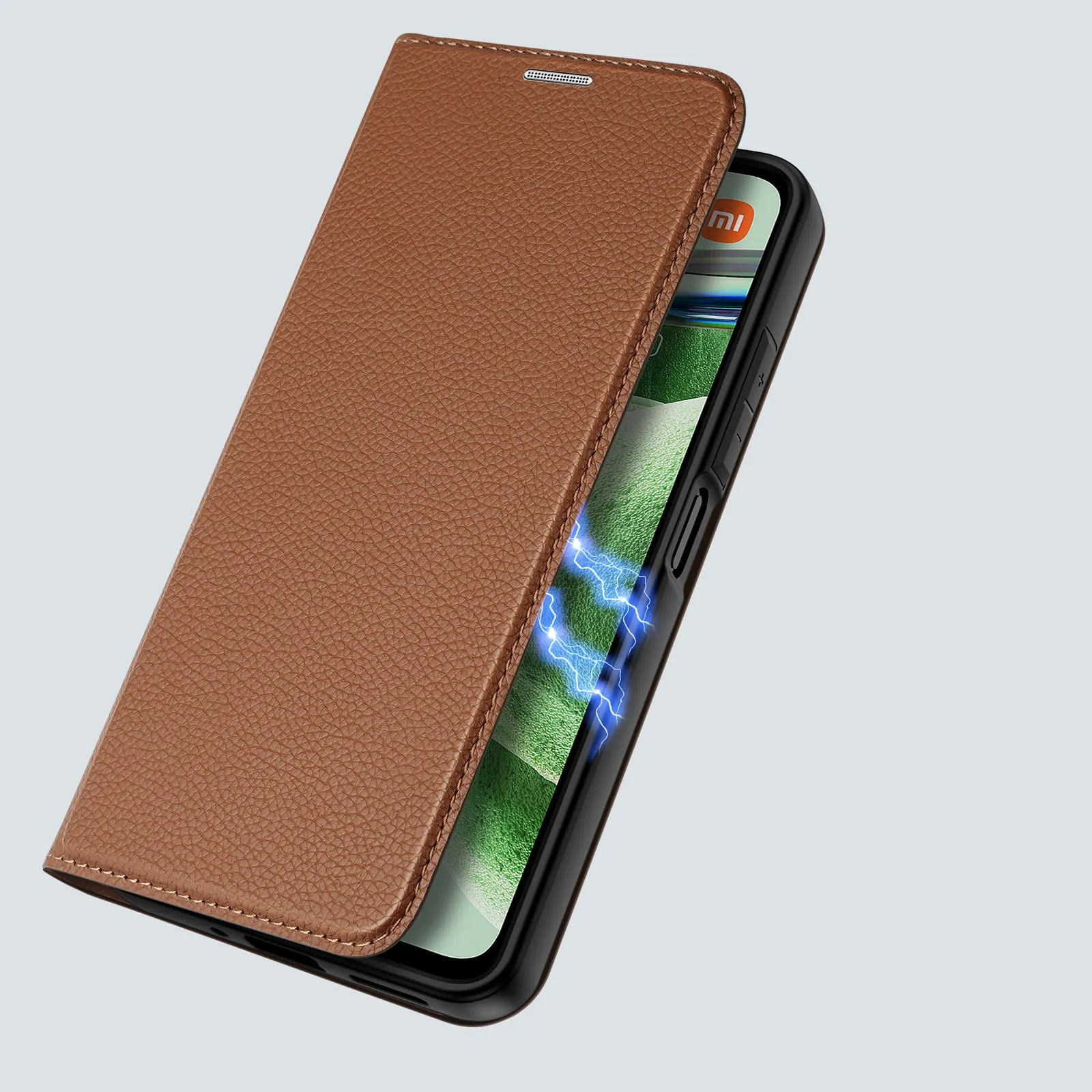 Dux Ducis SKIN X2 Tough Rugged Flip Wallet Case Redmi Note 12 5G / Poco X5 5G - Brown