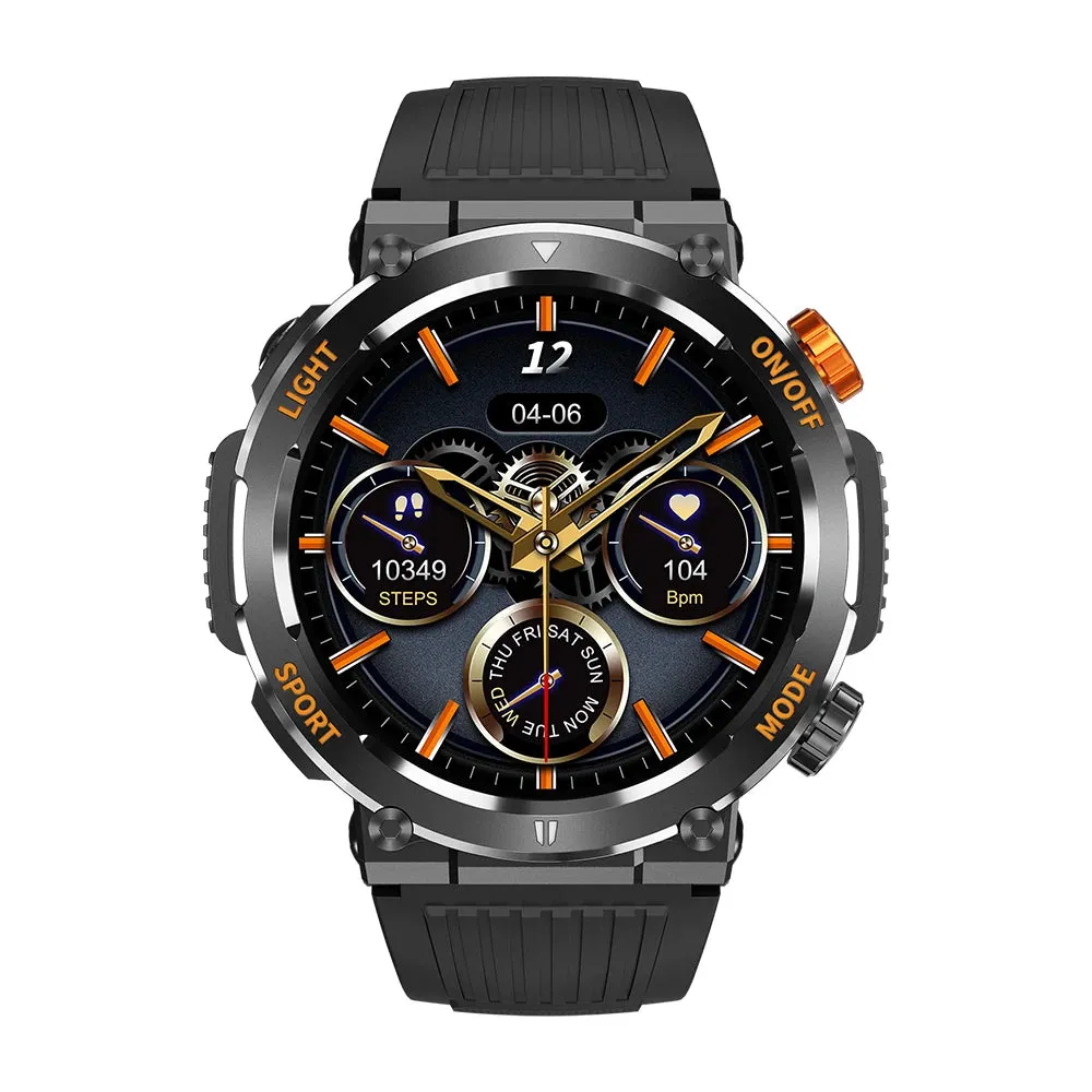 ELEGANCE® Explorer Smartwatch 1.46'' HD Display Smartwatch 100 Sports Modes Compass Flashlight Men Military Grade Toughness Smart Watch