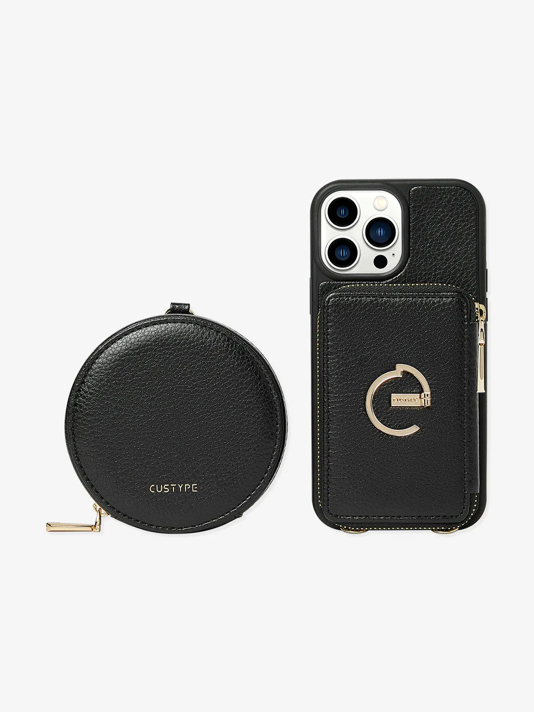 Elegant Kit- E Stand Phone Case Round Pouch Set