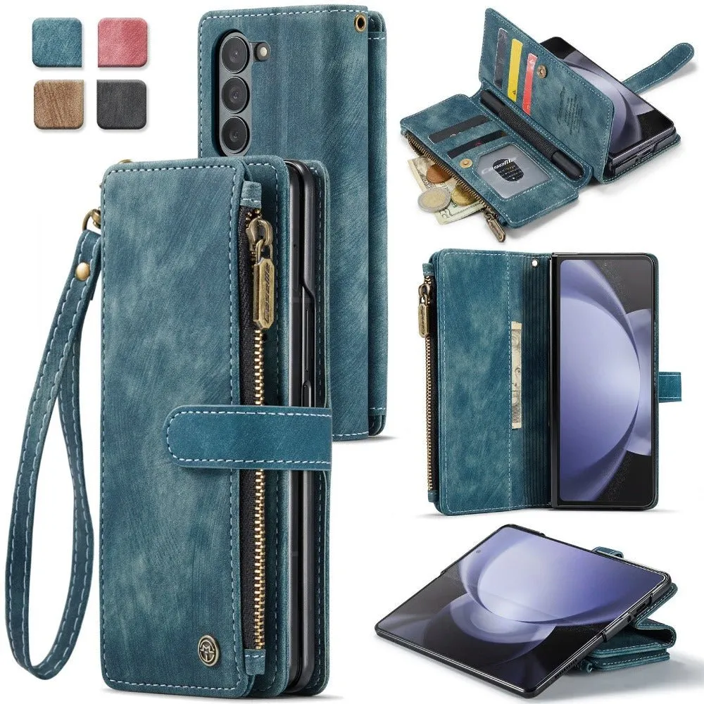 Eligo Leather Wallet Case for Galaxy Z Fold 5-6 With Pen Slot