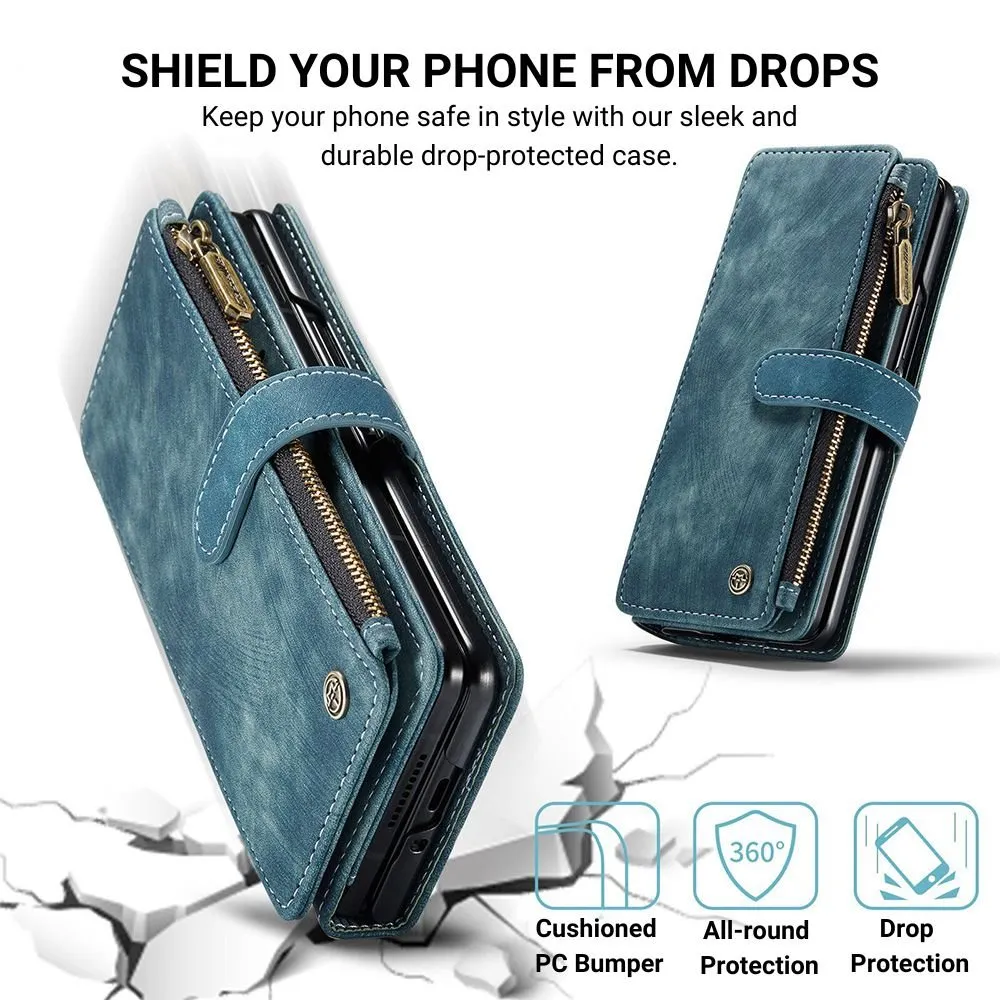 Eligo Leather Wallet Case for Galaxy Z Fold 5-6 With Pen Slot