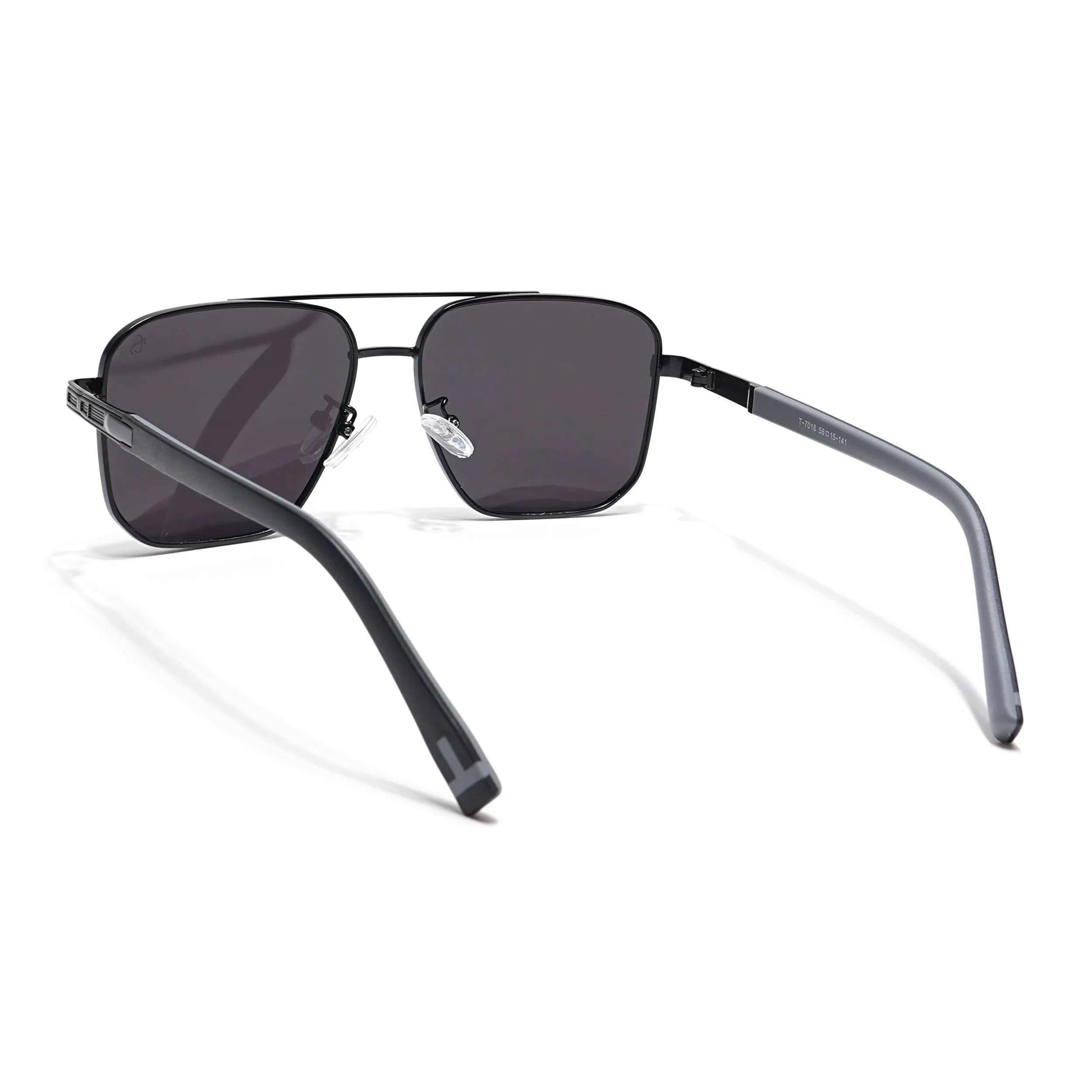 Eyejack Black Square Sunglasses for Men & Women (7018CL826)