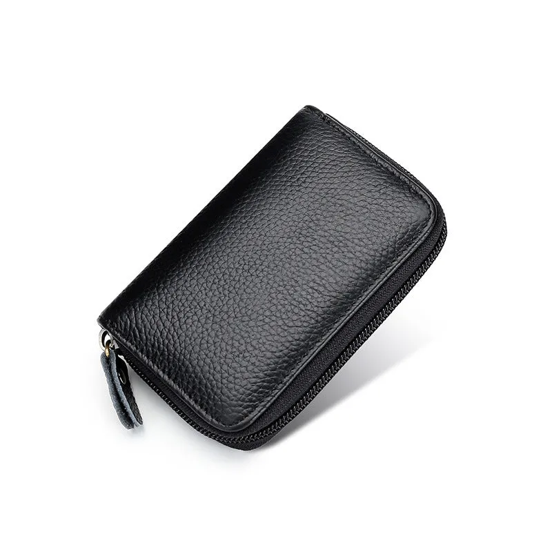 Fashion Cowhide Leather RFID Card Holder Case 8289