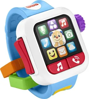 Fisher-Price Laugh & Learn Baby To Toddler Toy Time To Learn Smartwatch With Lights & Music For Pretend Play Ages 6  Months