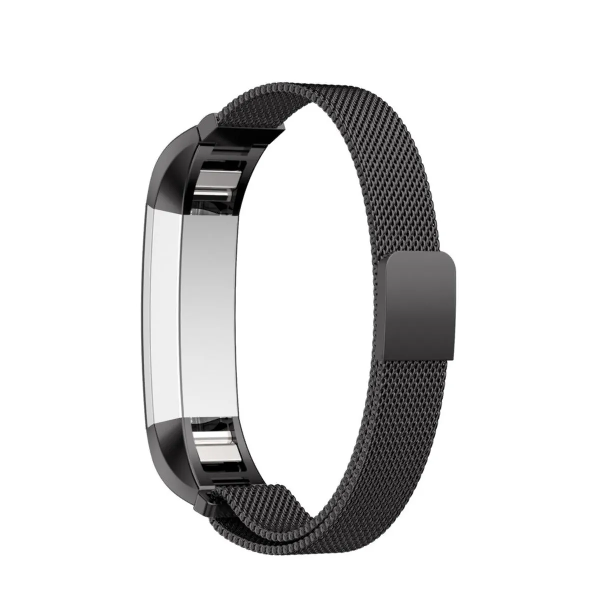 Fitbit Alta / Alta HR stainless steel bracelet Milanaise magnetic clasp (joint circumference approx. 160-230 mm) - Black