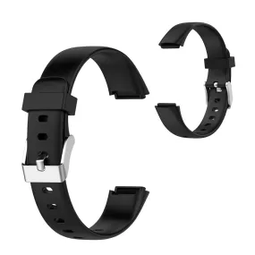 Fitbit Luxe silicone watch strap - Black / Size: L