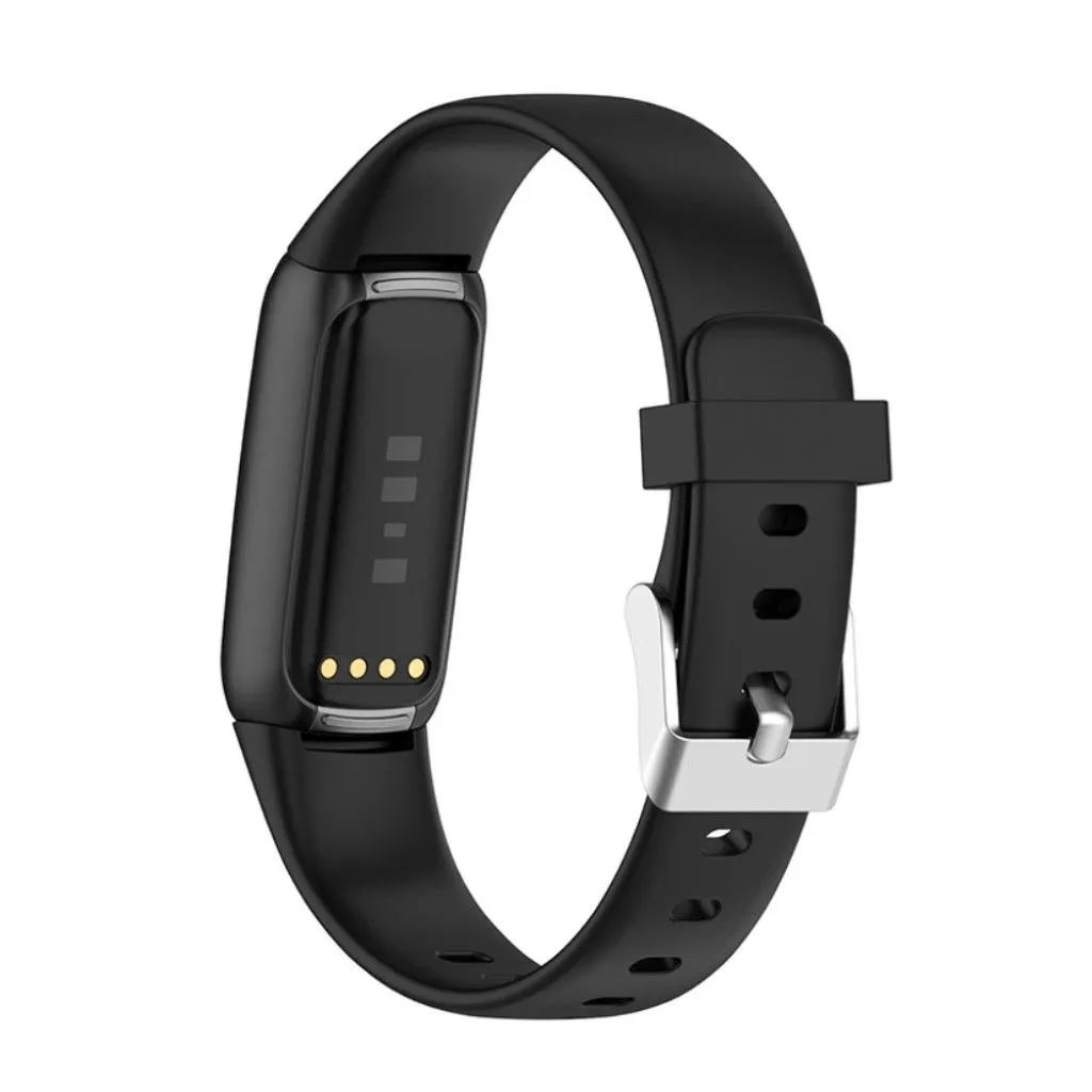 Fitbit Luxe silicone watch strap - Black / Size: L