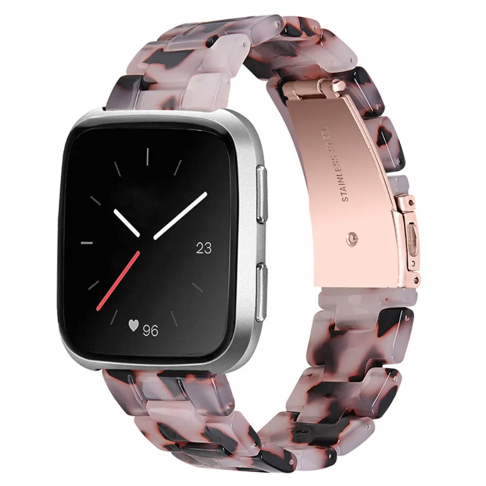 Fitbit Versa 2 /  Versa Lite cool resin watch strap  - Pink / Black