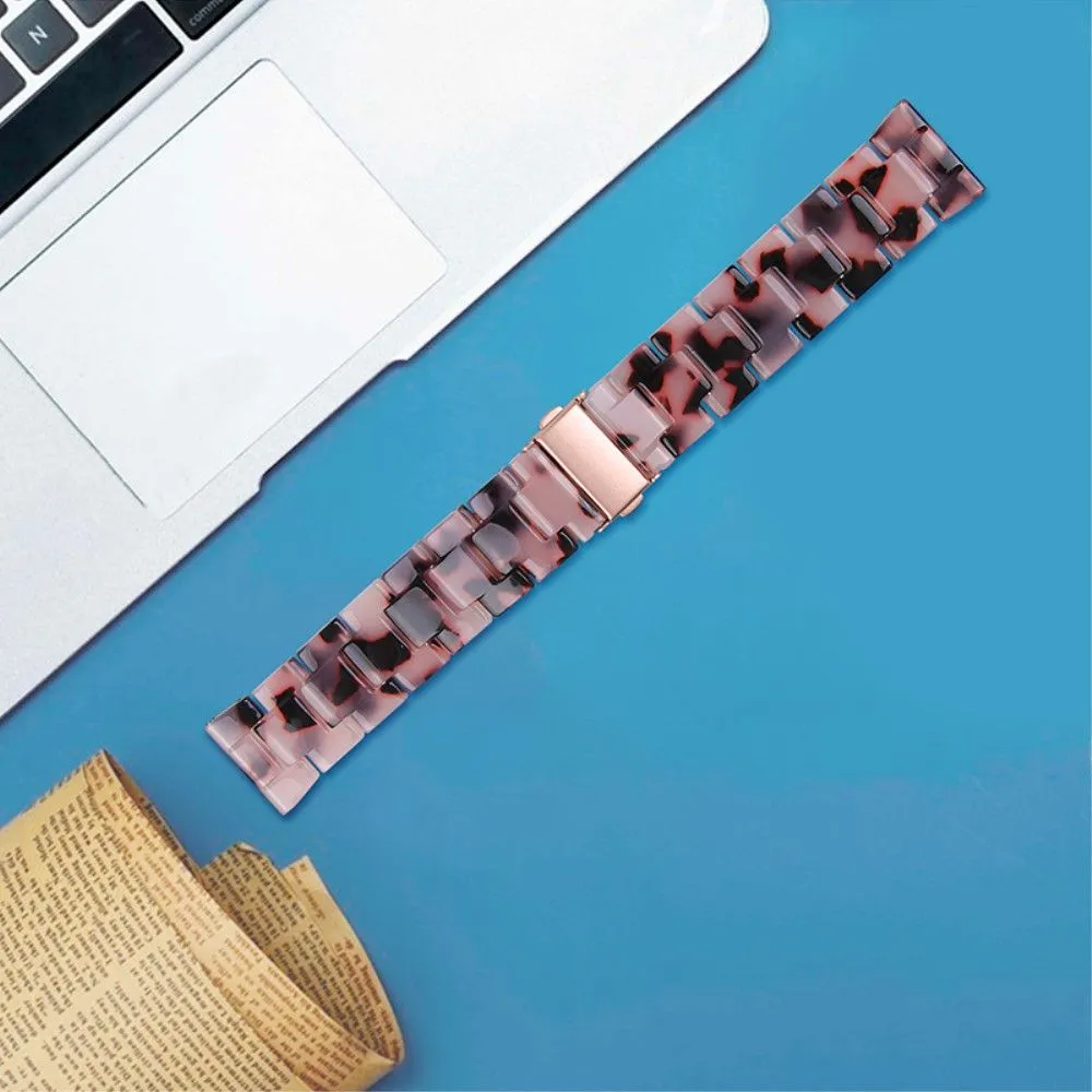 Fitbit Versa 2 /  Versa Lite cool resin watch strap  - Pink / Black