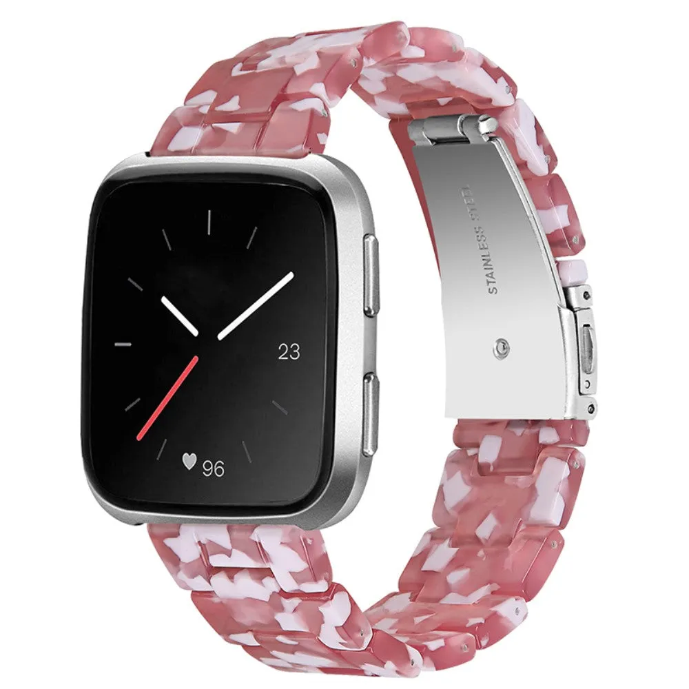 Fitbit Versa 2 /  Versa Lite cool resin watch strap  - Red Floral Flower