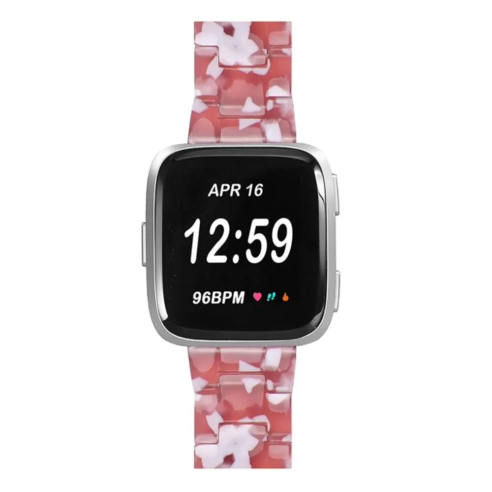 Fitbit Versa 2 /  Versa Lite cool resin watch strap  - Red Floral Flower