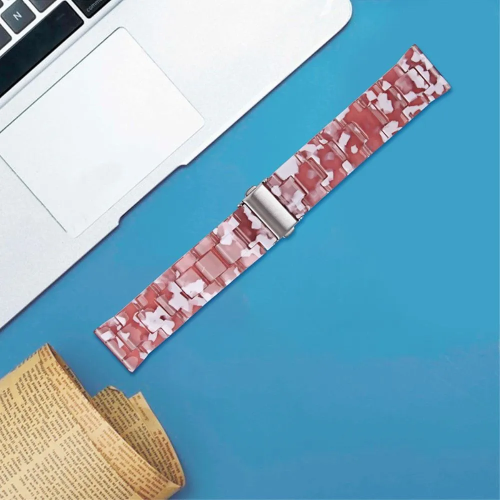 Fitbit Versa 2 /  Versa Lite cool resin watch strap  - Red Floral Flower