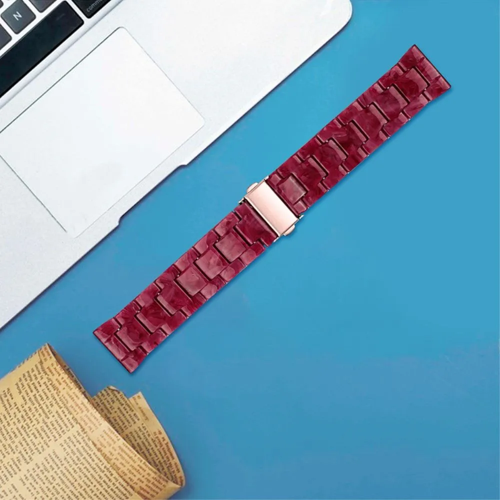 Fitbit Versa 2 /  Versa Lite cool resin watch strap  - Red Marble