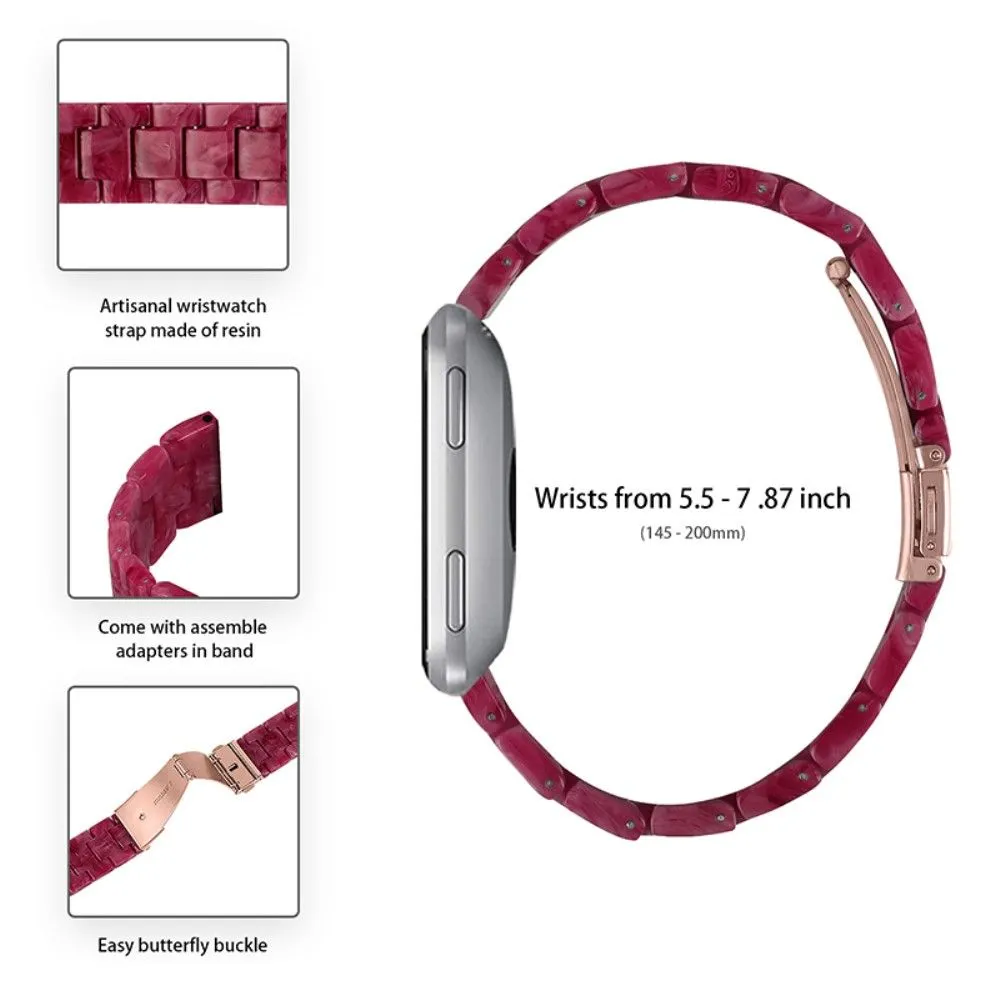 Fitbit Versa 2 /  Versa Lite cool resin watch strap  - Red Marble