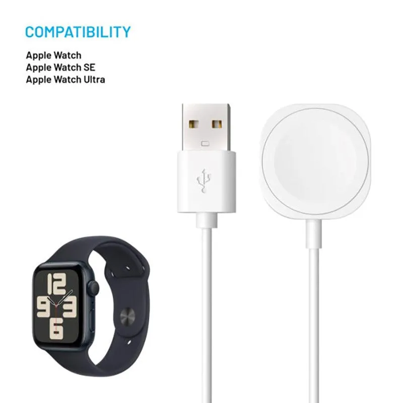 Fixed Apple Watch Trådløs Oplader 2.5W m. USB-A - 1m - Hvid