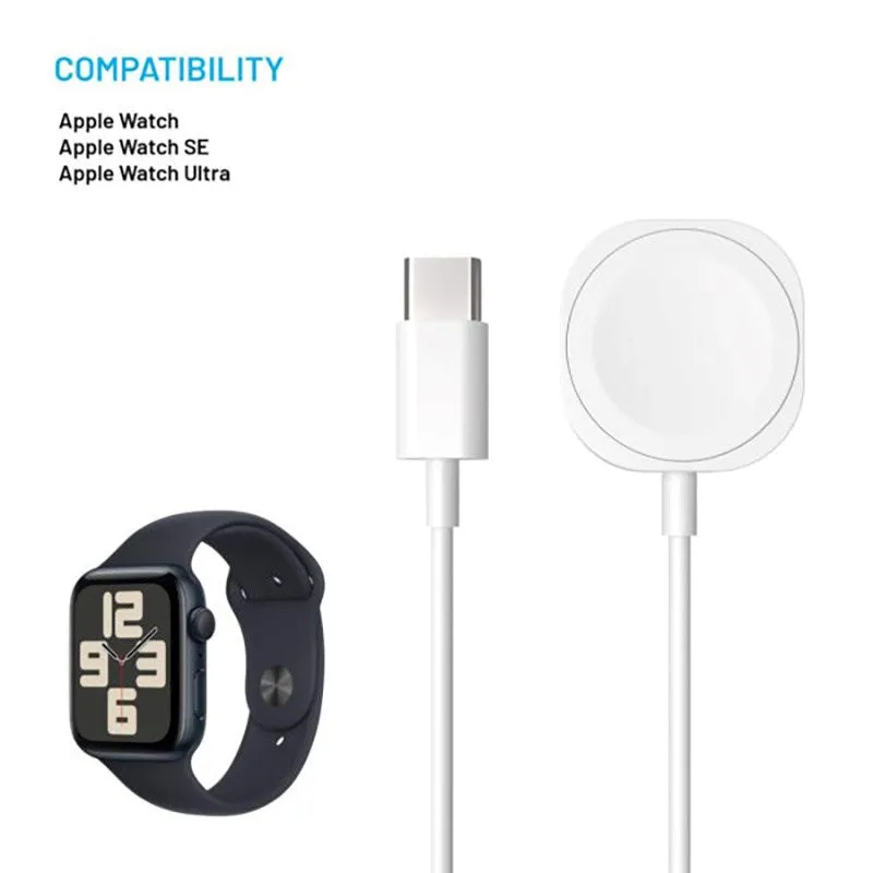 Fixed Apple Watch Trådløs Oplader 2.5W m. USB-C - 1m - Hvid