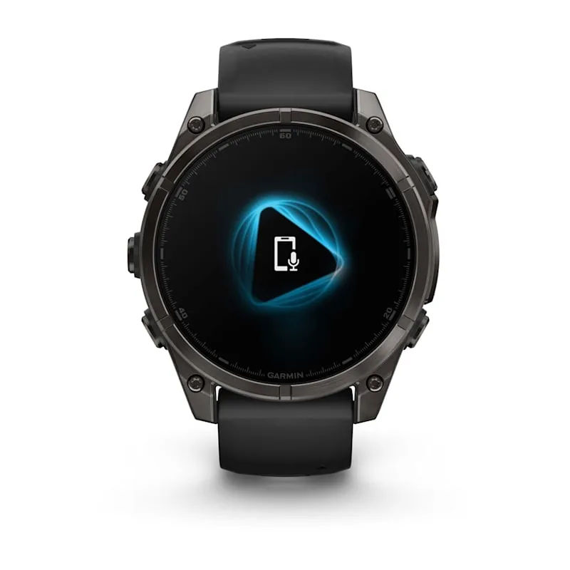 fēnix® 8 – 47 mm | AMOLED - Sapphire, Carbon Grey DLC Titanium with Black Band