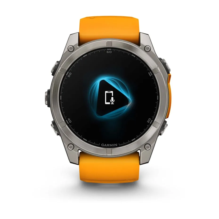 fēnix® 8 – 51 mm | AMOLED - Sapphire, Titanium with Spark Orange Band