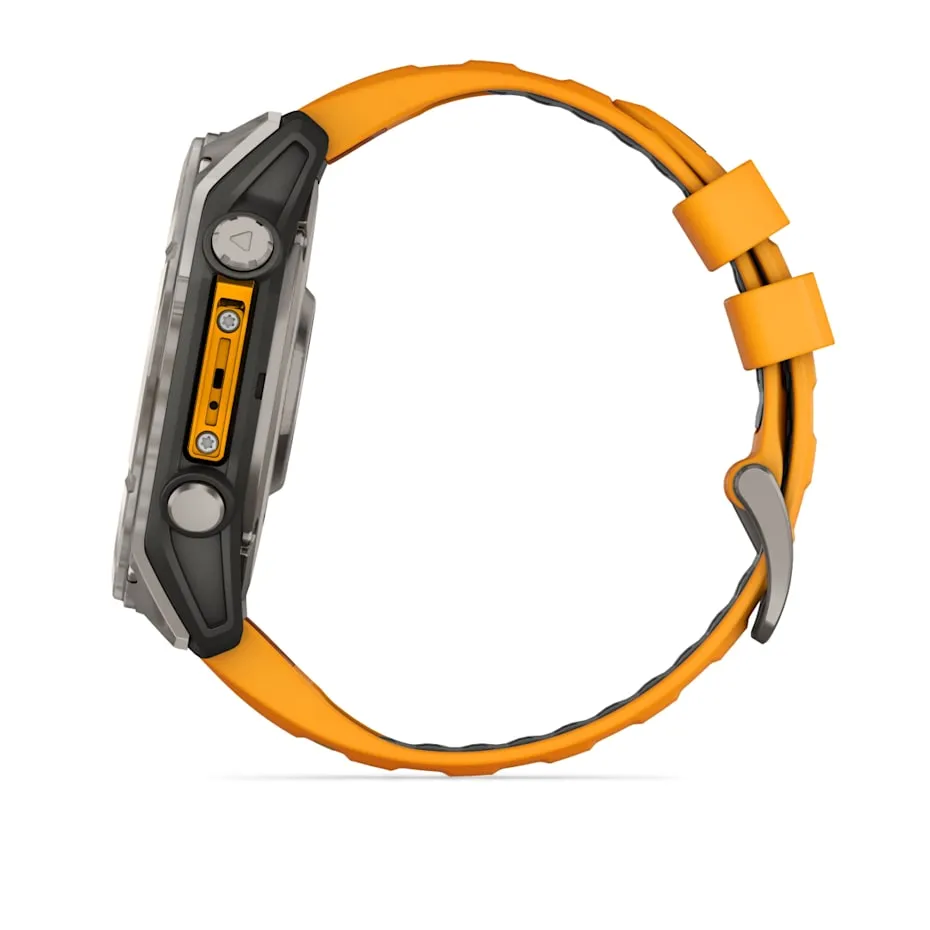 fēnix® 8 – 51 mm | AMOLED - Sapphire, Titanium with Spark Orange Band