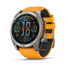 fēnix® 8 – 51 mm | AMOLED - Sapphire, Titanium with Spark Orange Band