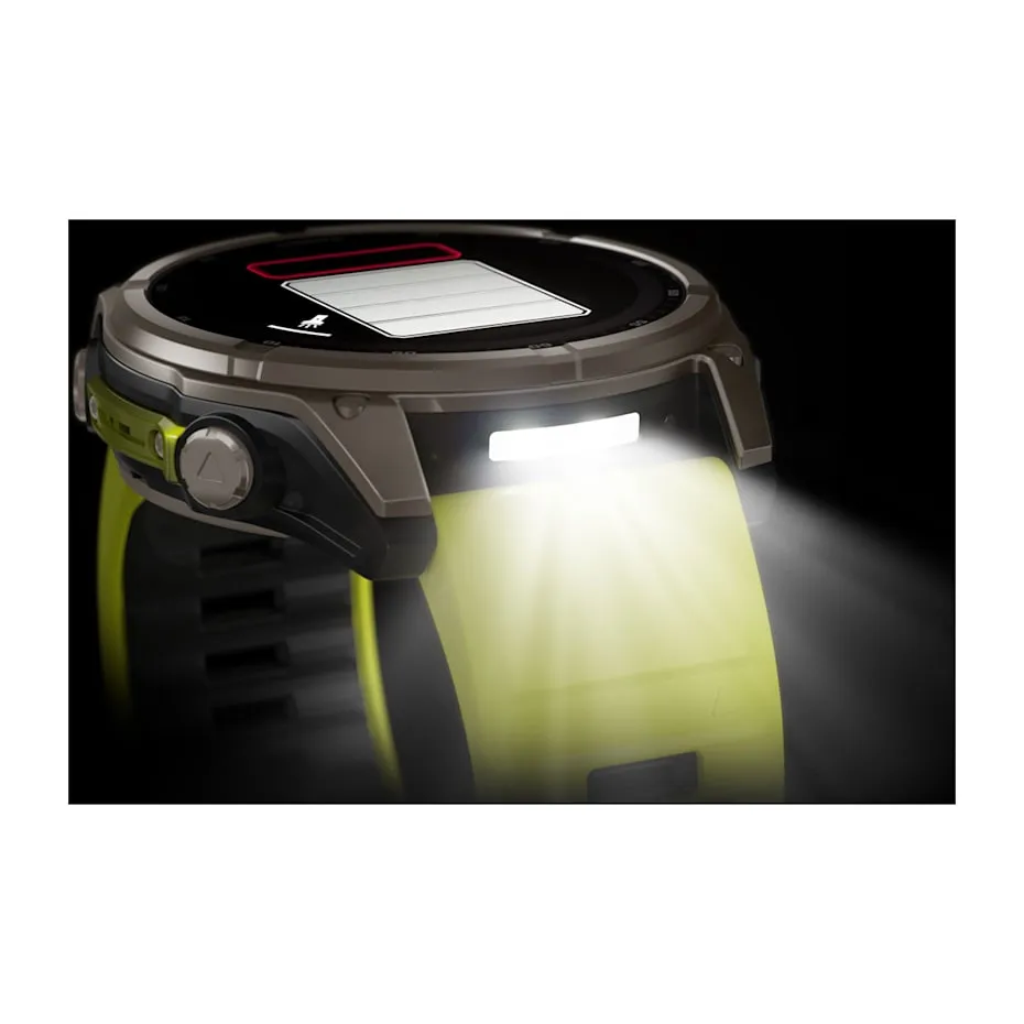 fēnix® 8 – 51 mm | Solar - Sapphire, Titanium with AMP Yellow Band