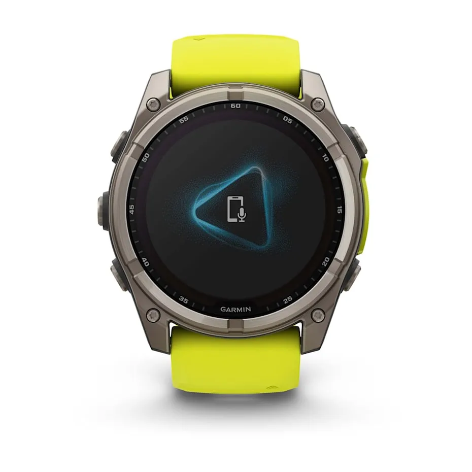 fēnix® 8 – 51 mm | Solar - Sapphire, Titanium with AMP Yellow Band