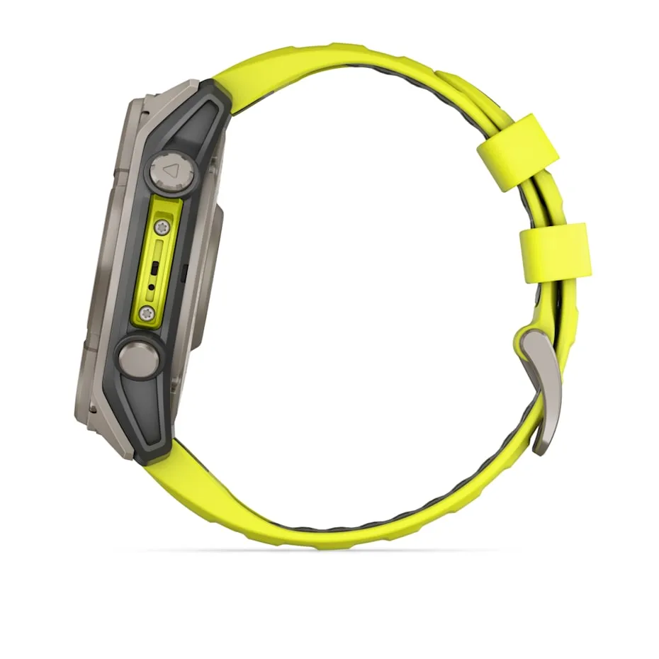 fēnix® 8 – 51 mm | Solar - Sapphire, Titanium with AMP Yellow Band