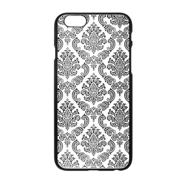 For Apple iPhone 6s / 6 Case, Ultra Slim Damask Vintage Case Cover for Iphone 6S/6 - Black