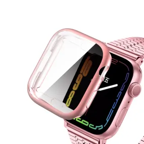 For Apple Watch iWatch Series 7 Full Soft Slim Case 45mm Cover Frame Protective TPU Soft - Pink