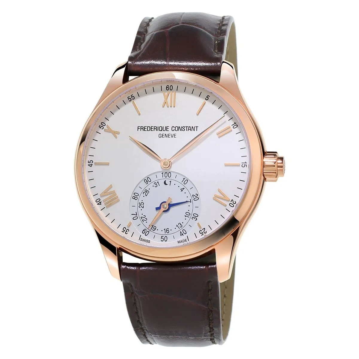 Frederique Constant Men's FC285V5B4 Horological Smartwatch Brown Leather Watch