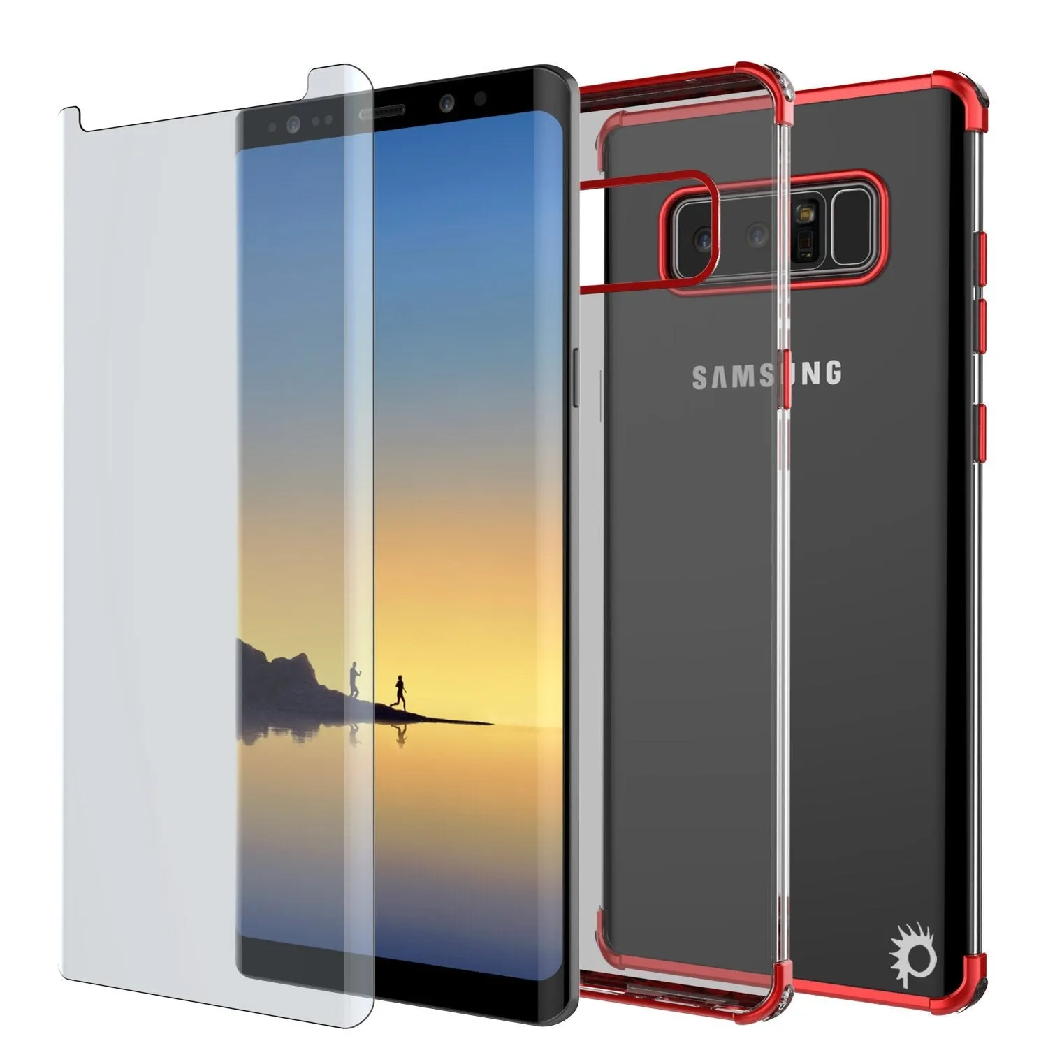 Galaxy Note 8 Anti-shockproof & Screen Protective Slim Case [Red]