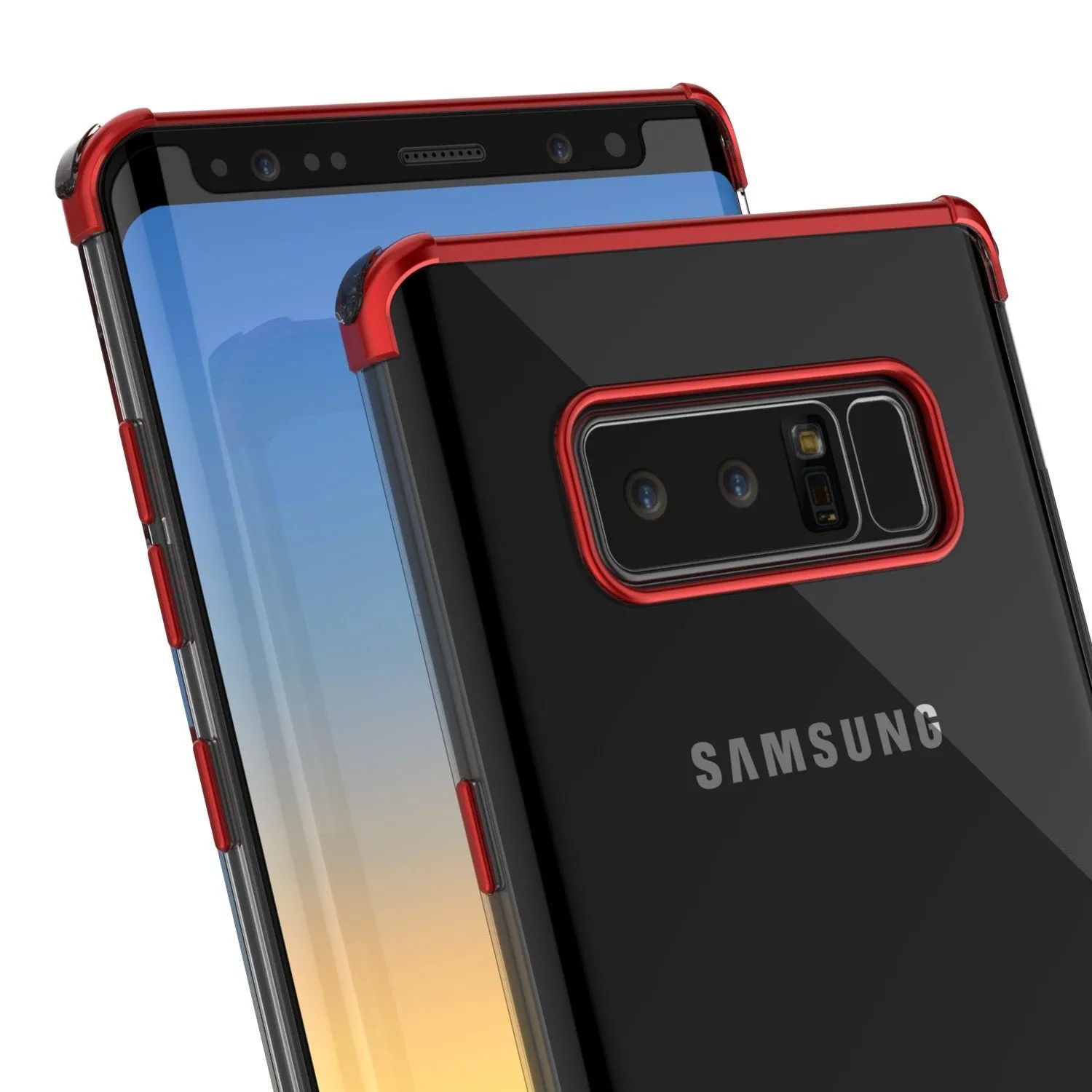 Galaxy Note 8 Anti-shockproof & Screen Protective Slim Case [Red]