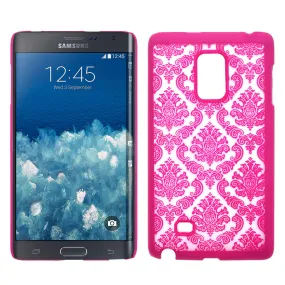 Galaxy Note Edge Case, Ultra Slim Damask Vintage Case Cover - Hot Pink