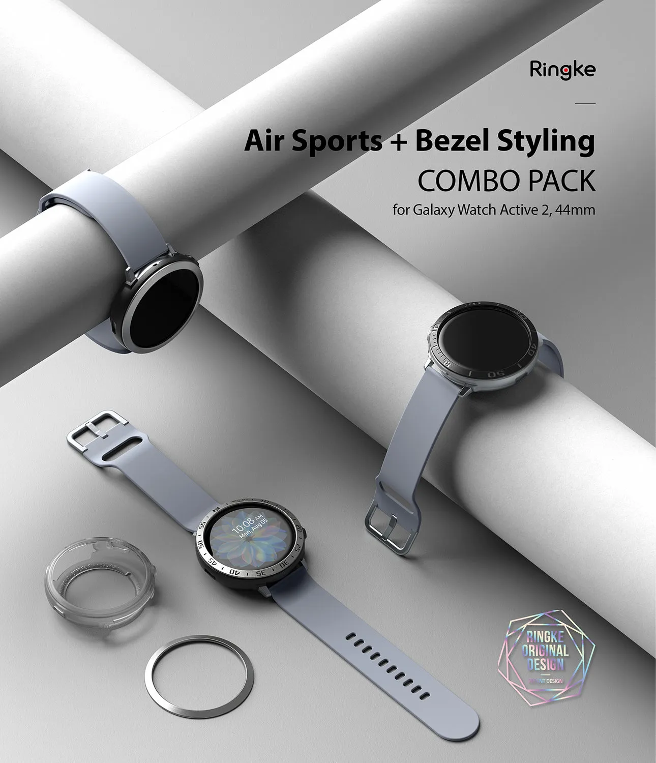 Galaxy Watch Active 2 44mm | Air Sports Matte Clear   Bezel Styling