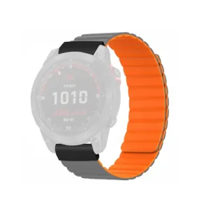 Garmin D2 Charlie Silicone Sport Magnetic Wristband - Gray / Orange