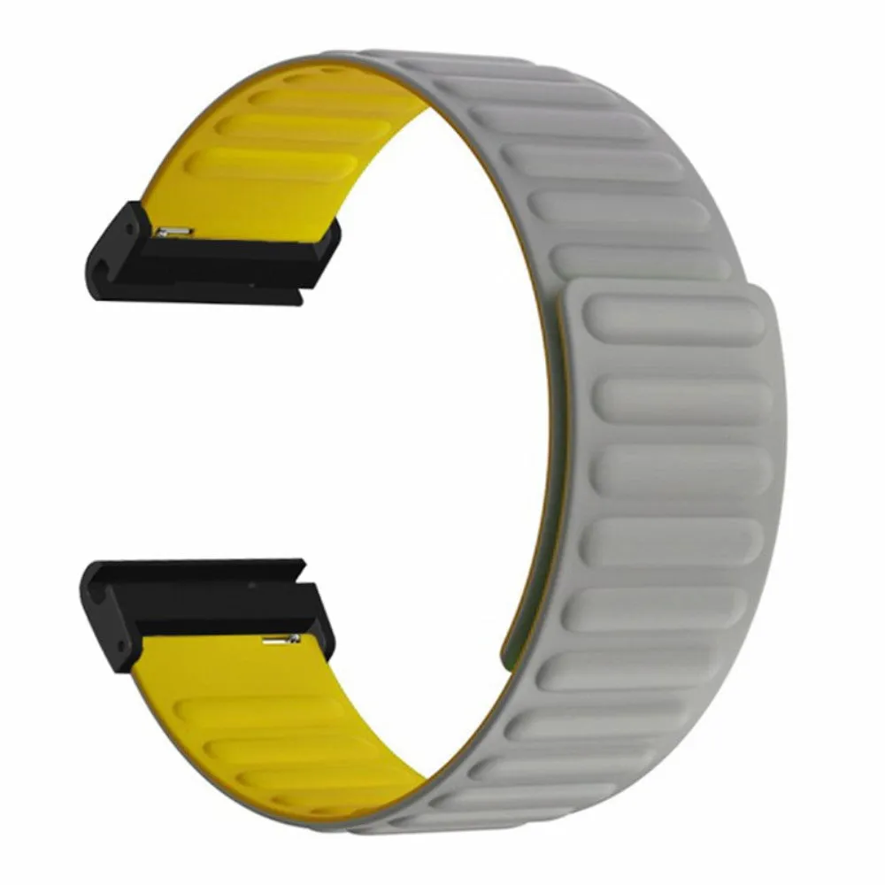 Garmin D2 Silicone Sport Magnetic Wristband - Gray / Yellow