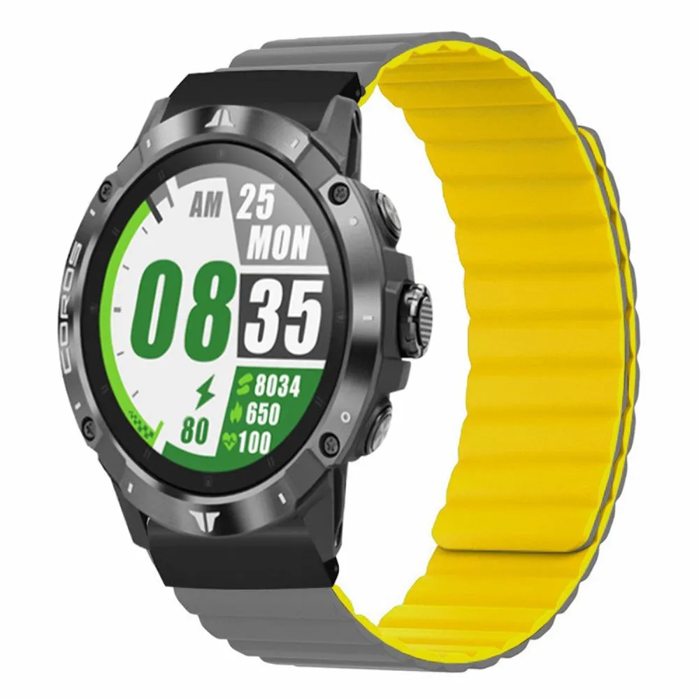 Garmin D2 Silicone Sport Magnetic Wristband - Gray / Yellow